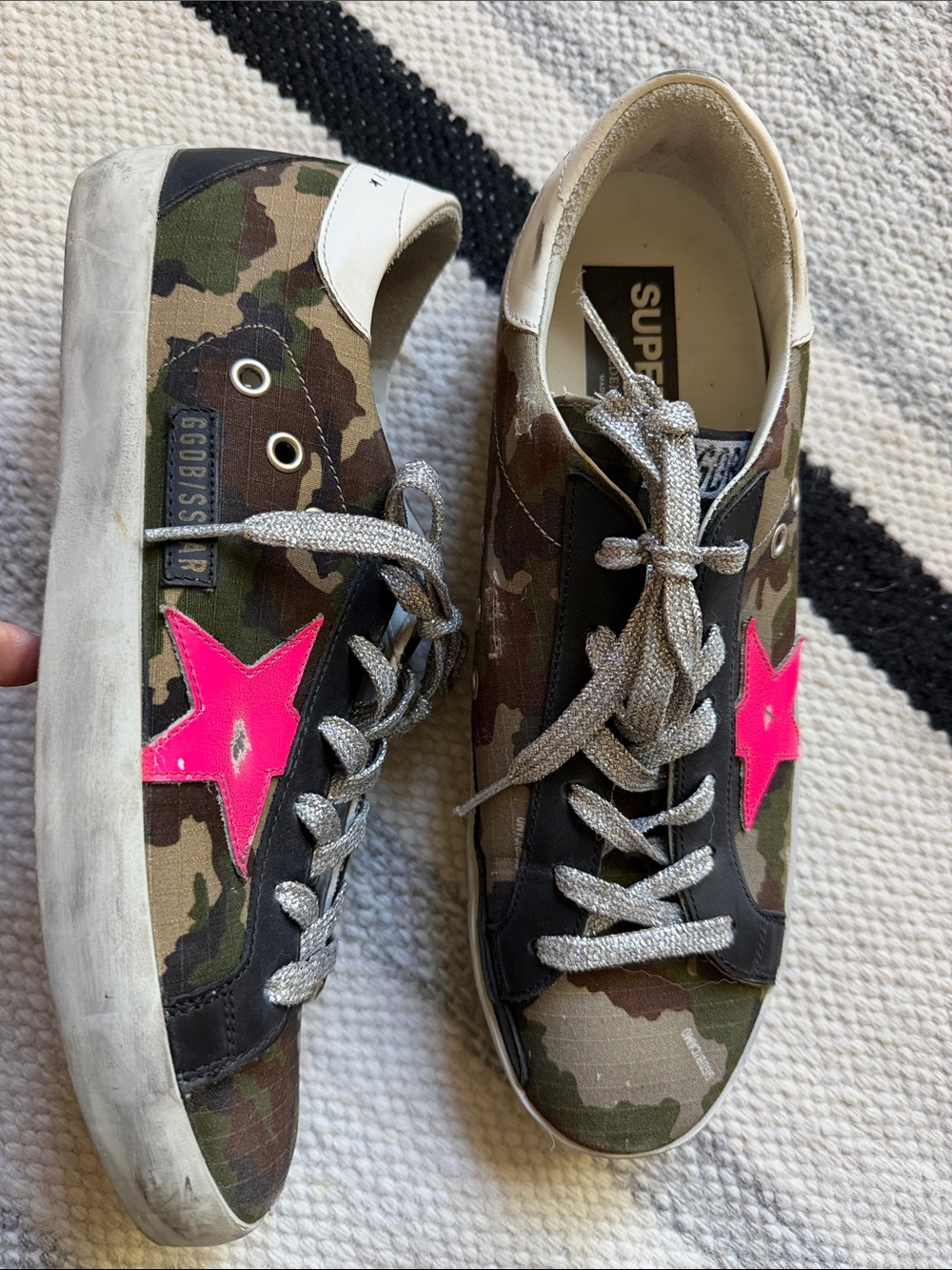 Golden Goose Camo Pink Star Sneakers